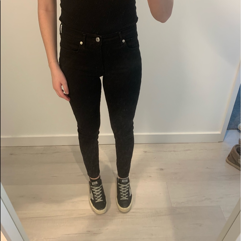 AGOLDE Roxanne Super High Rise Skinny Jet Black